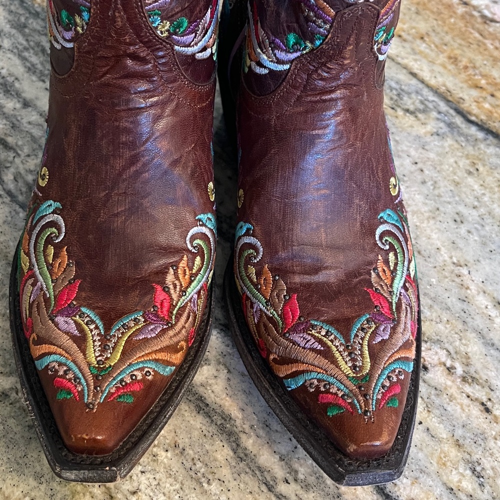 Old Gringo Dulce Calavera Multi Color 
Sugar Skull Boots Size 8 Worn 1X - Picture 3 of 9